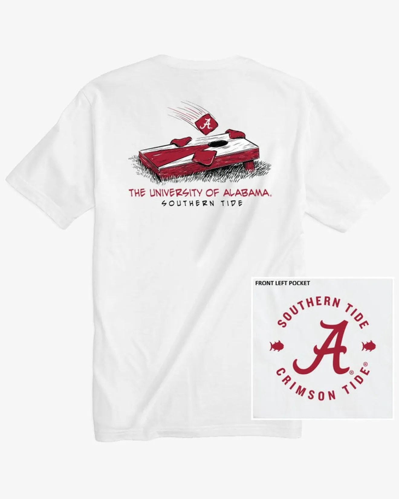Alabama Crimson Tide Cornhole T-Shirt<Southern Tide Online