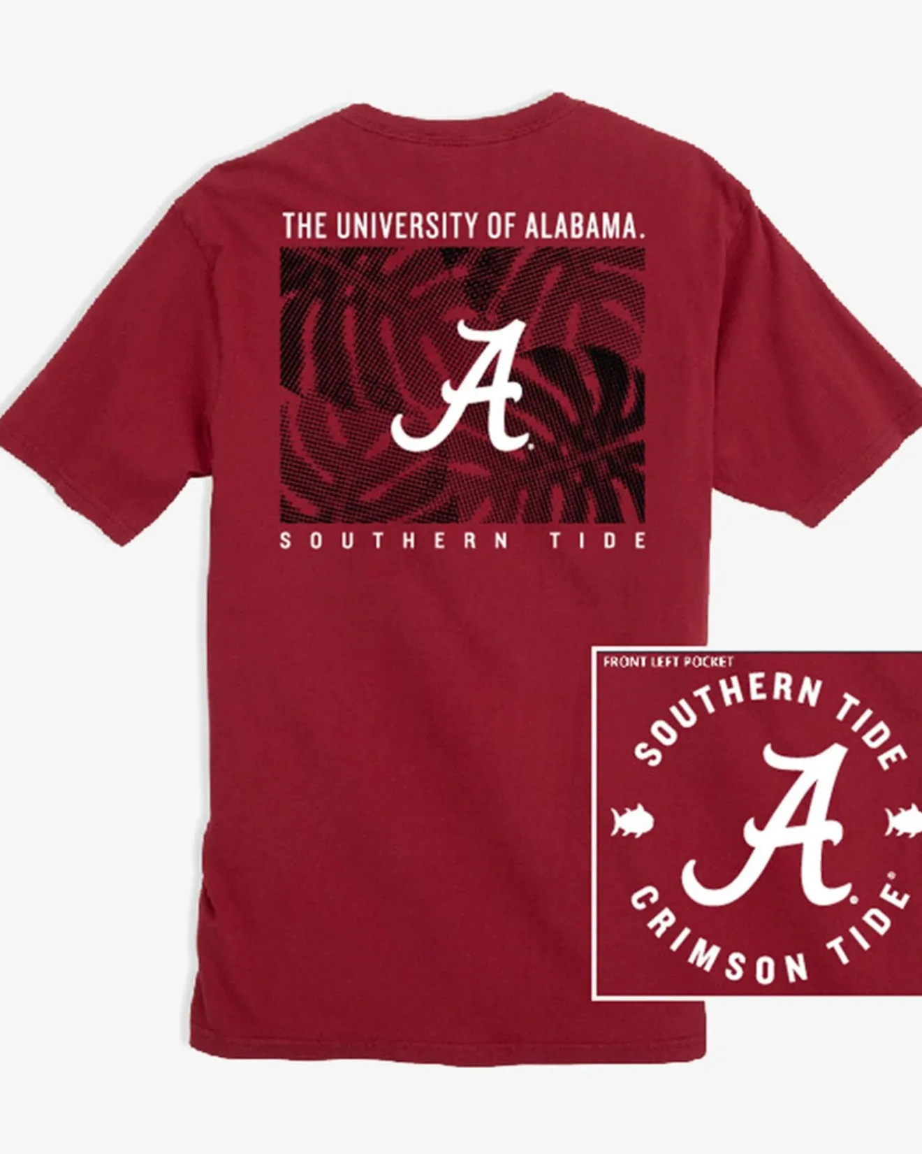 Alabama Tide Halftone Monstera T-Shirt<Southern Tide Online
