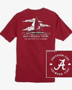 Alabama Tide Skipjack Sailing T-Shirt<Southern Tide Hot