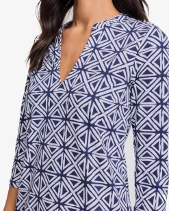 Alicia Painted Geo Performance Dress<Southern Tide Best