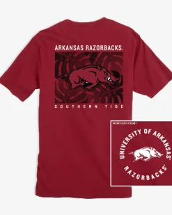 Arkansas Razorbacks Halftone Monstera T-Shirt<Southern Tide Best
