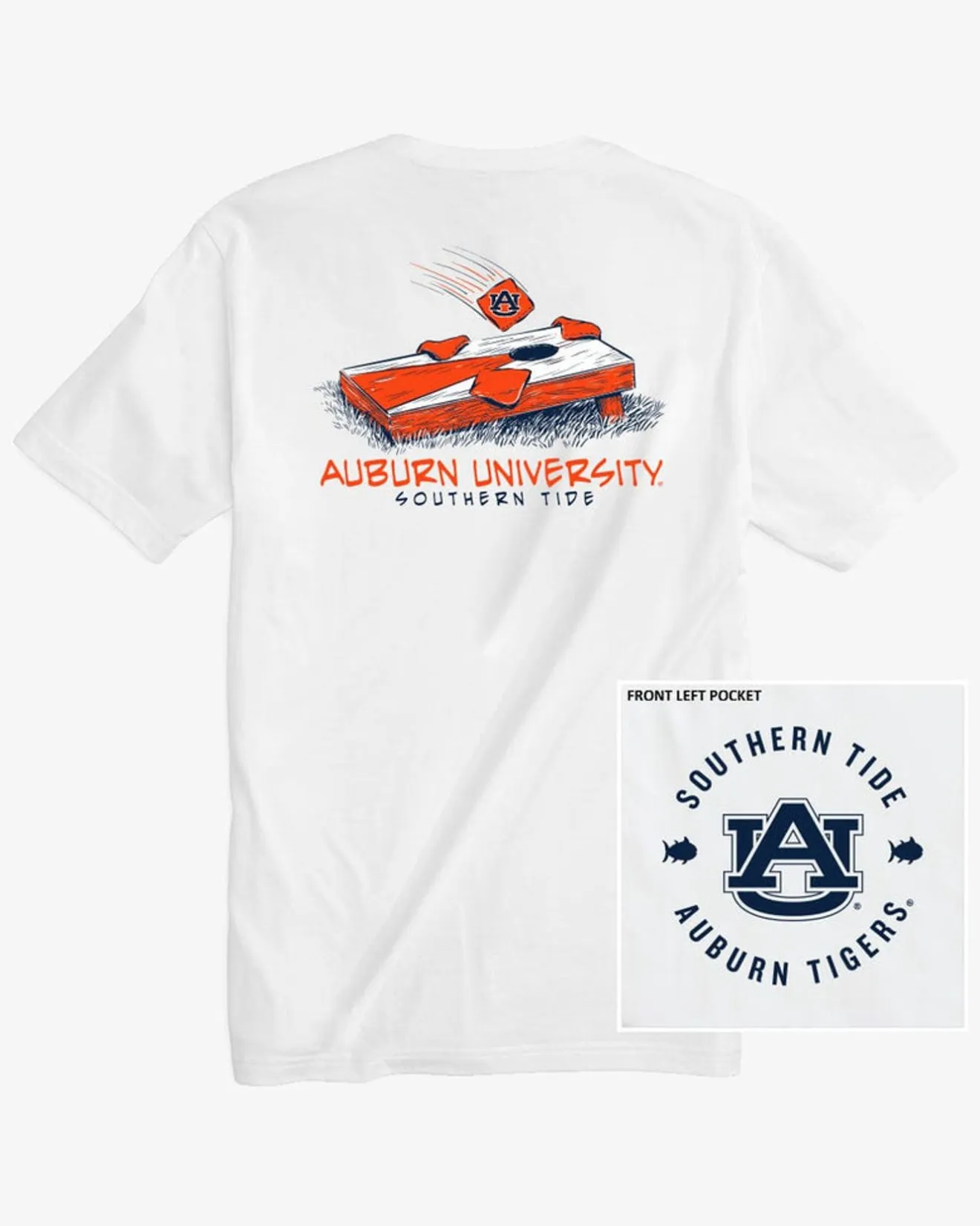 Auburn Tigers Cornhole T-Shirt<Southern Tide Store