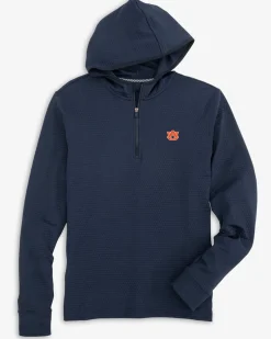 Auburn Tigers Scuttle Heather Quarter Zip Hoodie<Southern Tide Shop