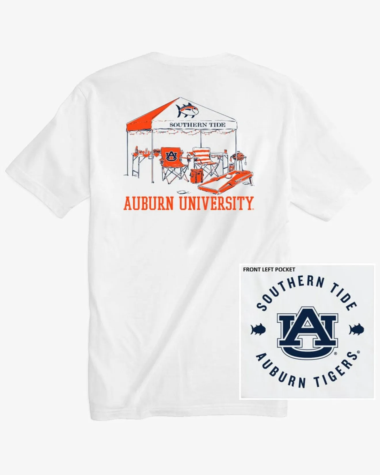 Auburn Tigers Tailgate Time T-Shirt<Southern Tide Shop