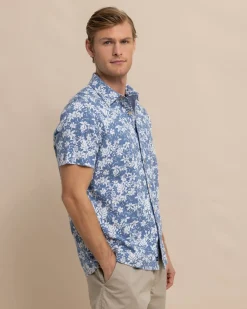 Beachcast Island Blooms Knit Short Sleeve Sport Shirt<Southern Tide Cheap