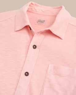 Beachcast Solid Knit Short Sleeve Sport Shirt<Southern Tide Best