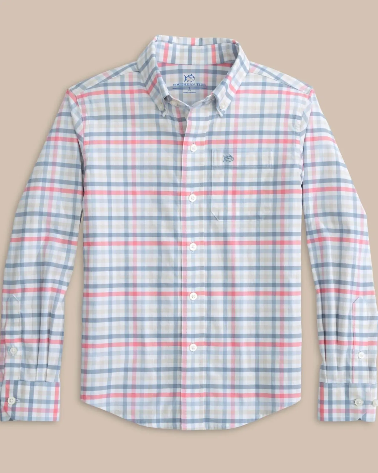 Boys Coastal Passage Plaid Long Sleeve Shirt<Southern Tide Shop