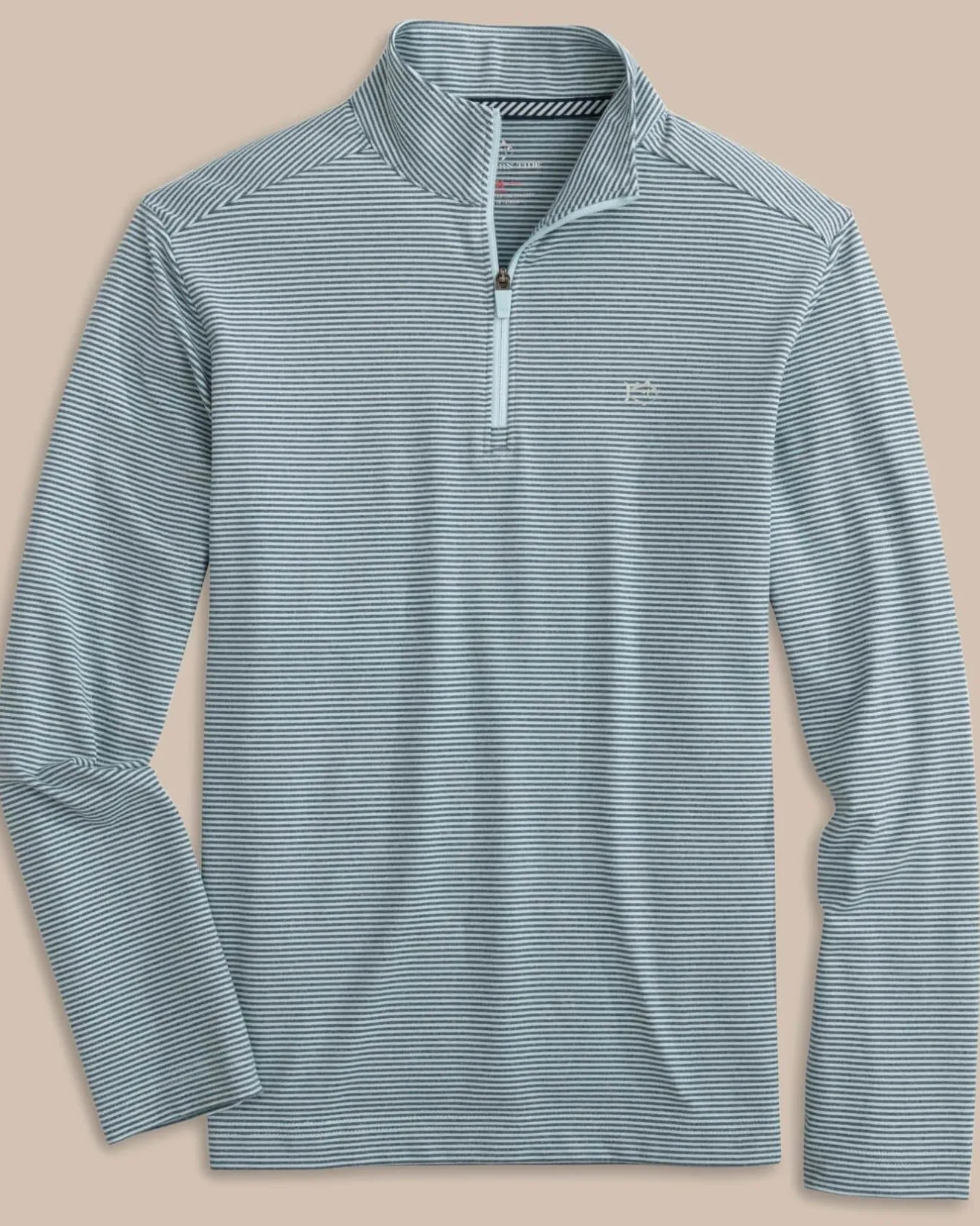 Boys Cruiser Heather Micro-Stripe Quarter Zip Pullover<Southern Tide Shop