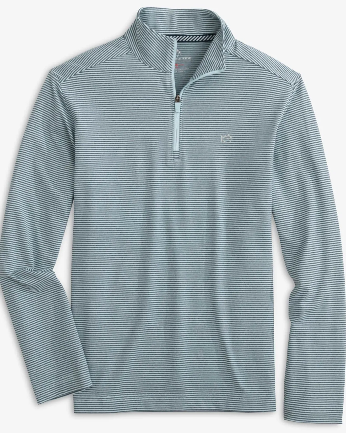 Boys Cruiser Heather Micro-Stripe Quarter Zip Pullover<Southern Tide Shop