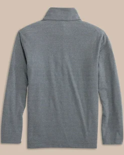 Boys Cruiser Heather Micro-Stripe Quarter Zip Pullover<Southern Tide Shop
