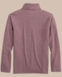 Boys Cruiser Heather Micro-Stripe Quarter Zip Pullover<Southern Tide Shop