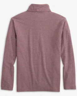 Boys Cruiser Heather Micro-Stripe Quarter Zip Pullover<Southern Tide Shop