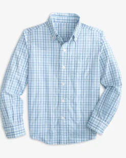 Boys Haywood Plaid Intercoastal Long Sleeve Sport Shirt<Southern Tide Shop