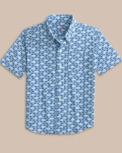 Boys Intercoastal Heather Skipping Jacks Short Sleeve Sport Shirt<Southern Tide Fashion