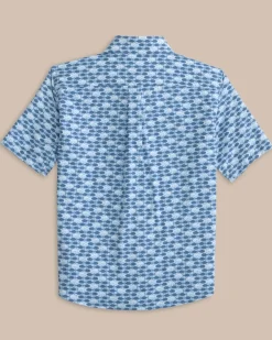 Boys Intercoastal Heather Skipping Jacks Short Sleeve Sport Shirt<Southern Tide Fashion