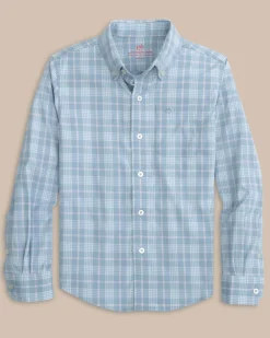 Boys Intercoastal Primrose Plaid Long Sleeve Sport Shirt<Southern Tide Hot