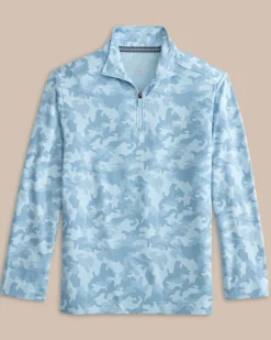 Boys Island Camo Print Cruiser Quarter Zip<Southern Tide Best