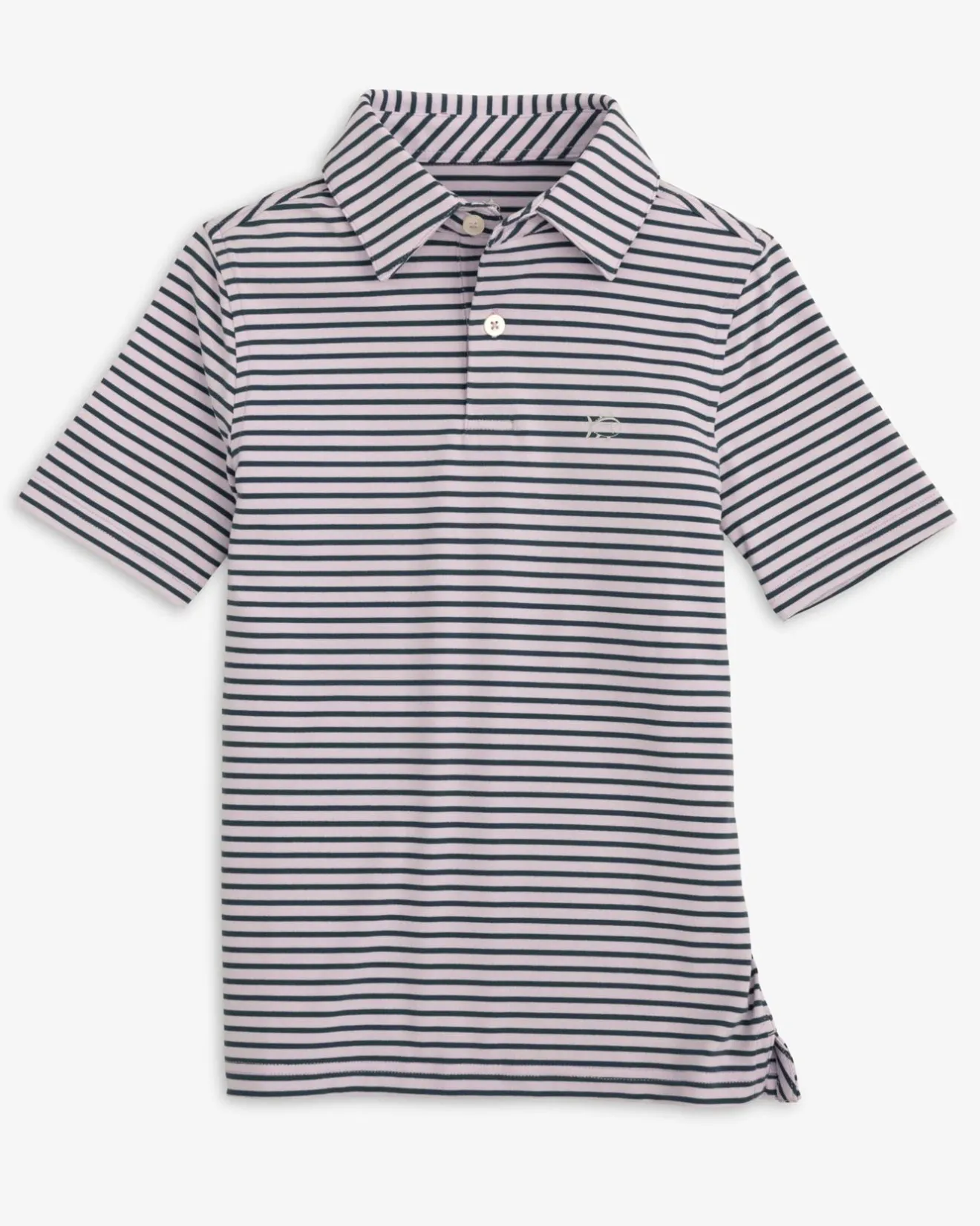 Boys Ryder Heather Marin Stripe Performance Polo Shirt<Southern Tide Best Sale