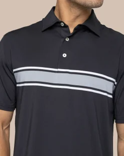 Brenton Chest Stripe Performance Polo<Southern Tide New