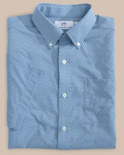 Brrr° Intercoastal Retro Geo Short Sleeve Sport Shirt<Southern Tide Cheap
