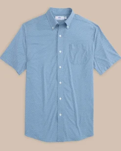 Brrr° Intercoastal Retro Geo Short Sleeve Sport Shirt<Southern Tide Cheap