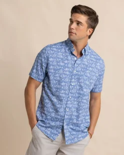 Brrr° Intercoastal Sunset Beach Short Sleeve Sport Shirt<Southern Tide Hot