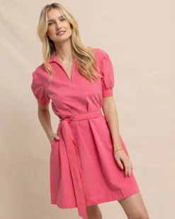 Calan Washed Seersucker Dress<Southern Tide New