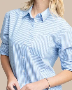Cam Stripe Poplin Dress<Southern Tide Best Sale