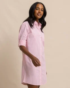 Cam Stripe Poplin Dress<Southern Tide Fashion