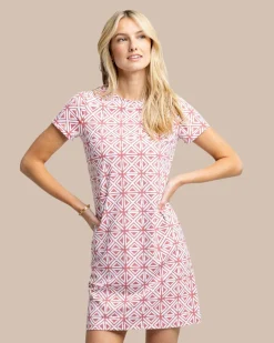Chanelle Painted Geo Performance Dress<Southern Tide Best