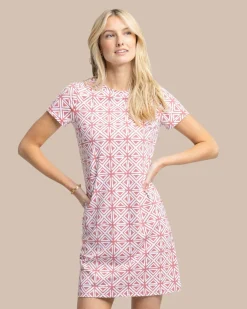 Chanelle Painted Geo Performance Dress<Southern Tide Best