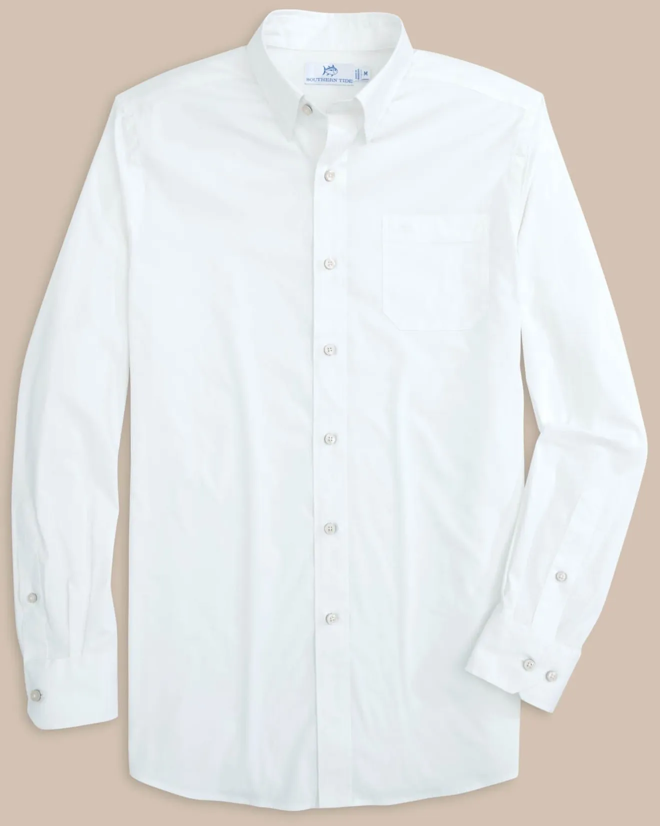 Charleston Overbrook Solid Long Sleeve Sport Shirt<Southern Tide Cheap