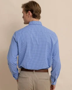 Charleston Parkwood Micro-Gingham Long Sleeve Sport Shirt<Southern Tide Best