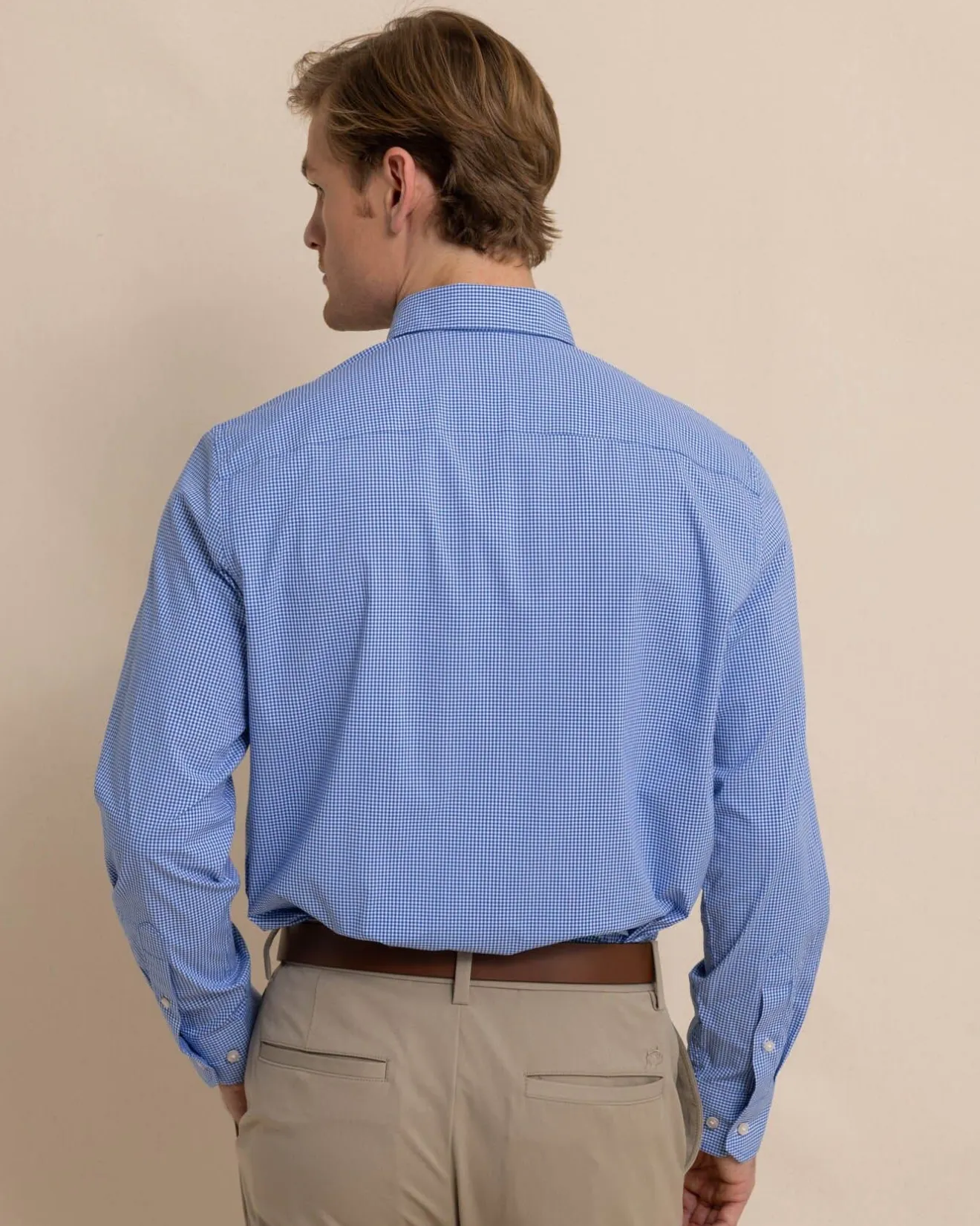 Charleston Parkwood Micro-Gingham Long Sleeve Sport Shirt<Southern Tide Best