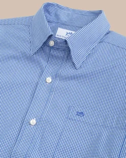 Charleston Parkwood Micro-Gingham Long Sleeve Sport Shirt<Southern Tide Best