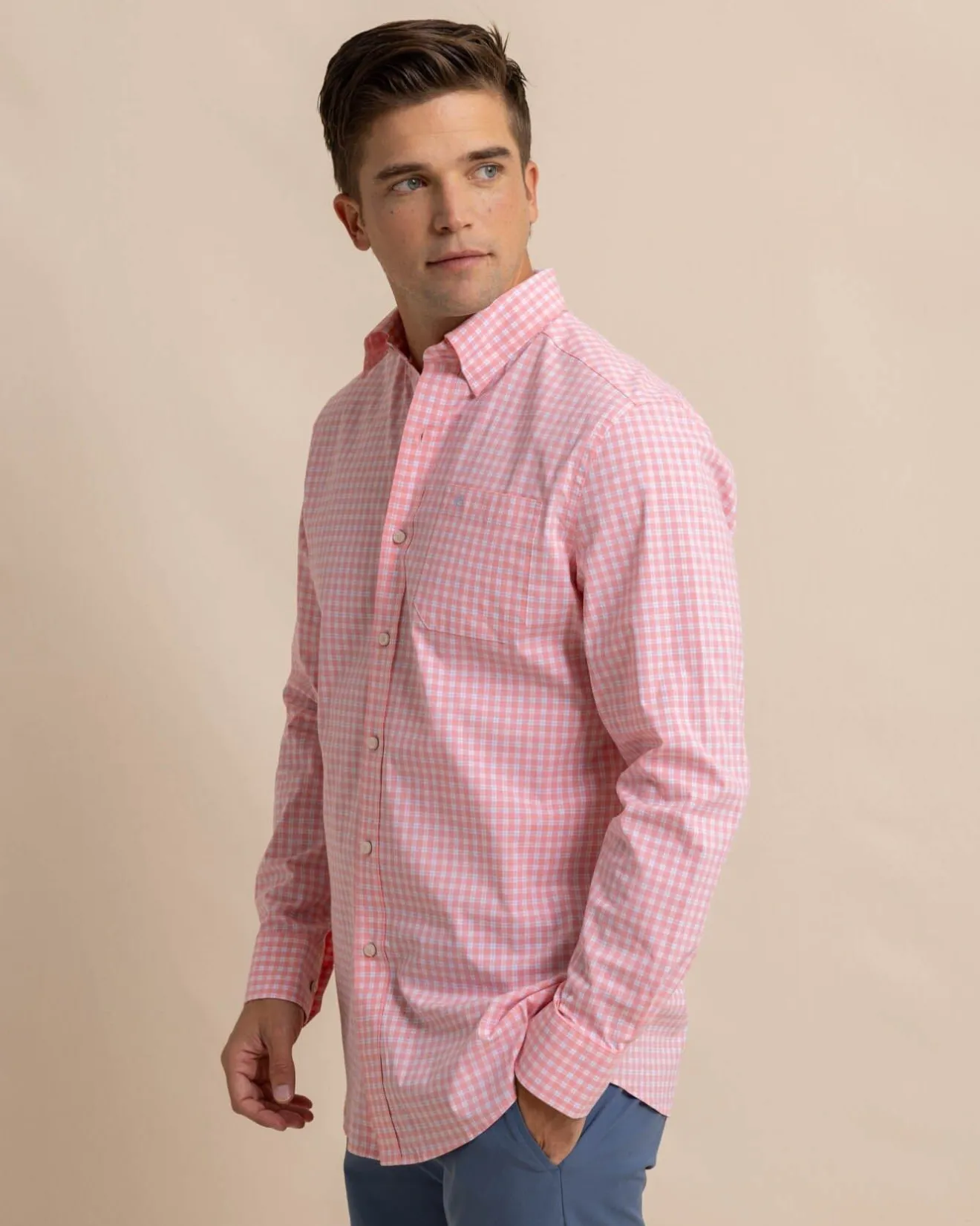 Charleston Roanoke Check Long Sleeve Sport Shirt<Southern Tide Hot