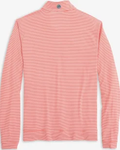 Clemson Tigers Cruiser Micro-Stripe Heather Quarter Zip<Southern Tide Clearance