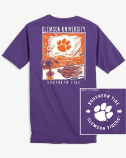 Clemson Tigers Fishing Flag T-Shirt<Southern Tide New