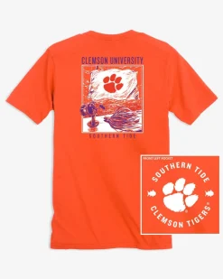 Clemson Tigers Fishing Flag T-Shirt<Southern Tide New