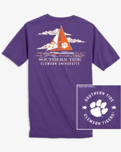 Clemson Tigers Skipjack Sailing T-Shirt<Southern Tide New