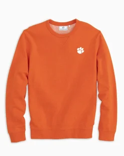 Clemson Upper Deck Pullover Sweatshirt<Southern Tide New
