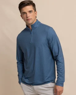 Clubbin' It Print Cruiser Quarter Zip<Southern Tide Best