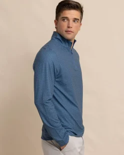 Clubbin' It Print Cruiser Quarter Zip<Southern Tide Best