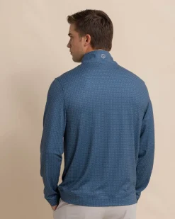Clubbin' It Print Cruiser Quarter Zip<Southern Tide Best