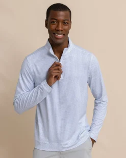 Clubbin' It Print Cruiser Quarter Zip<Southern Tide Best