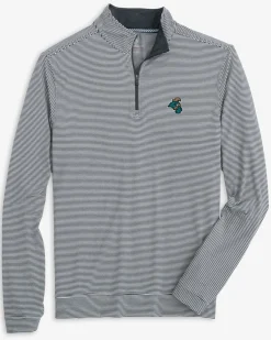 Coastal Carolina Chanticleers Cruiser Micro-Stripe Heather Quarter Zip<Southern Tide New