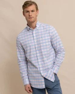 Coastal Passage Brockman Plaid Long Sleeve Sport Shirt<Southern Tide Flash Sale