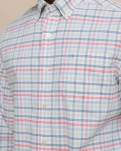 Coastal Passage Pelham Gingham Long Sleeve Sport Shirt<Southern Tide Store