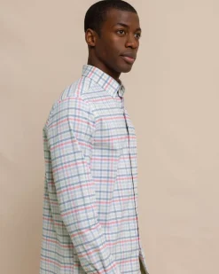 Coastal Passage Pelham Gingham Long Sleeve Sport Shirt<Southern Tide Store
