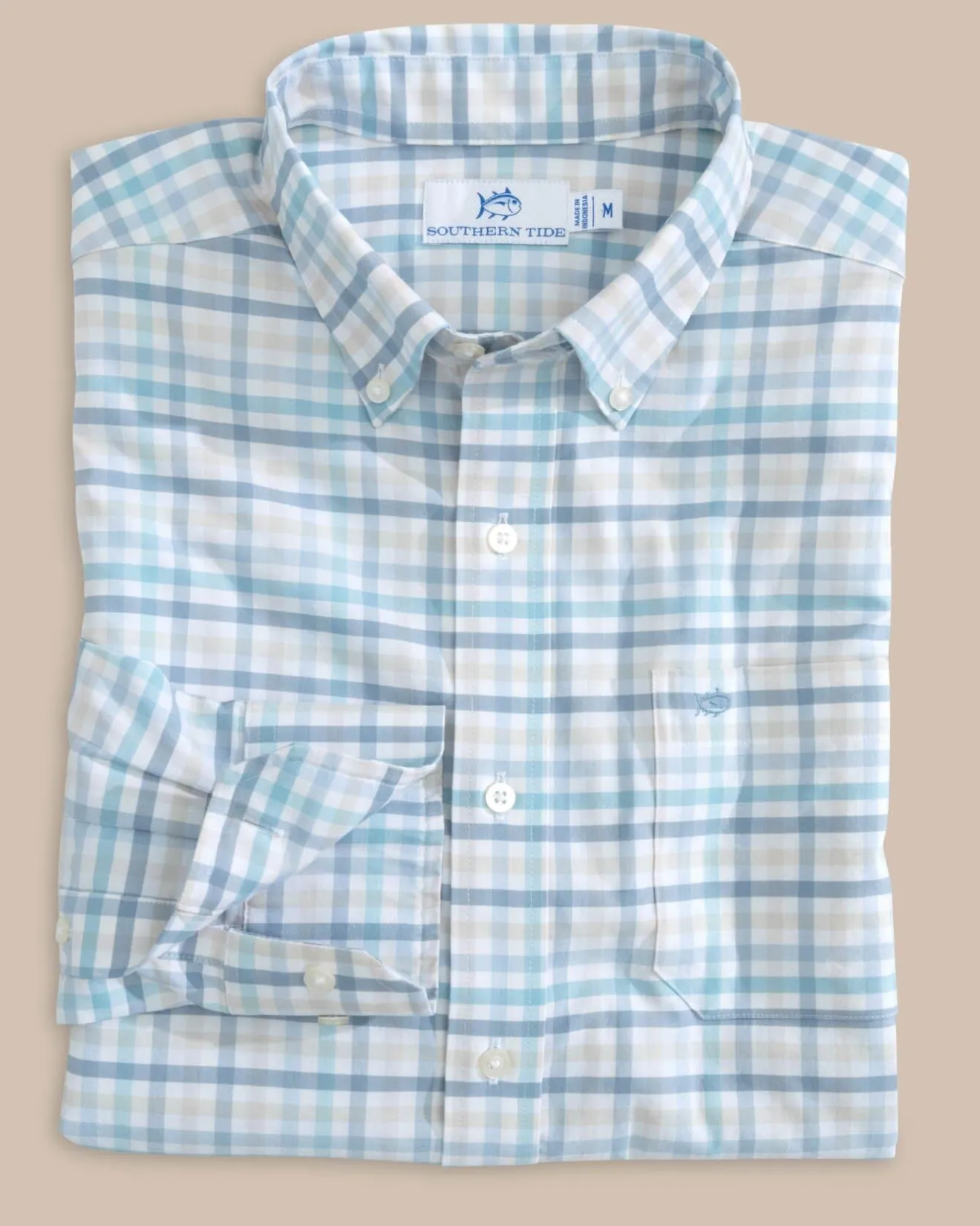 Coastal Passage Pelham Gingham Long Sleeve Sport Shirt<Southern Tide Store